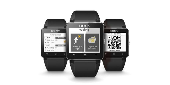 L'applicazione di Vueling per gli SmartWatch della Sony