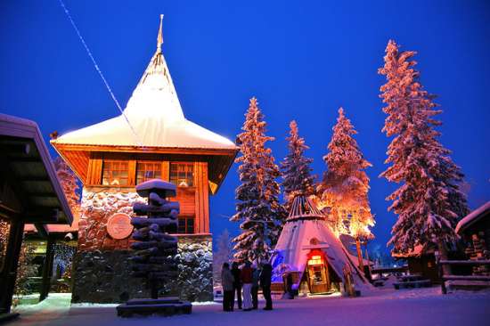 Il villaggio di Santa Claus a Rovaniemi, Finlandia