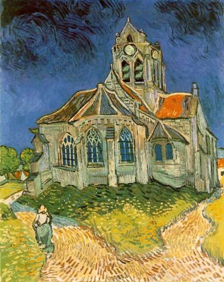 La chiesa di Auvers-sur-Oise in un dipinto di Van Gogh