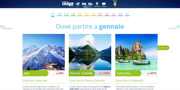 Dove partire a gennaio