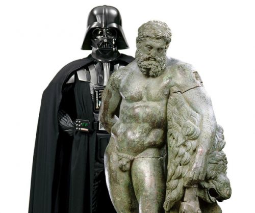Mythes fondateurs. D’Hercule à Dark Vador.© RMN-Grand Palais (musée du Louvre). H. Lewandowski. Dark Vador © and TM. Lucasfi lm Ltd.