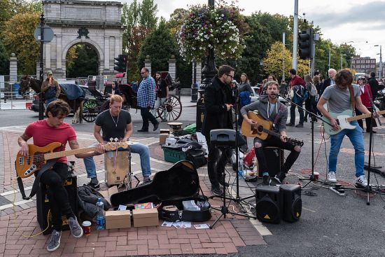 Musicisti di strada a Dublino
