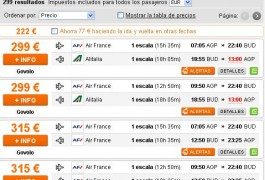 Ricerca voli: migliora il design di liligo.com