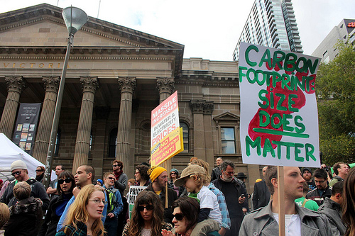 corteo in Australia a favore della tassa sull'inquinamento