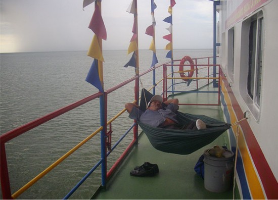 in viaggio verso l'isola