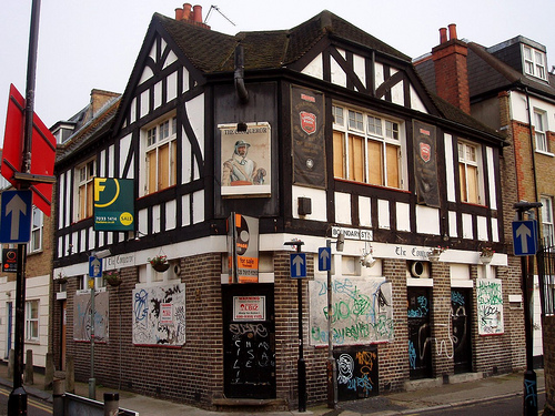 Conqueror Pub, ora chiuso, parte della visita guidata a Shoreditch