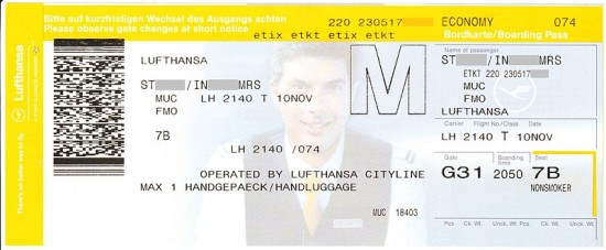 Biglietto Lufthansa e codice Iata