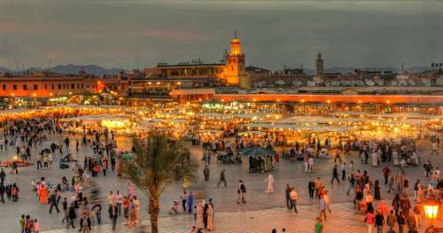Piazza Jami el-Fna di sera
