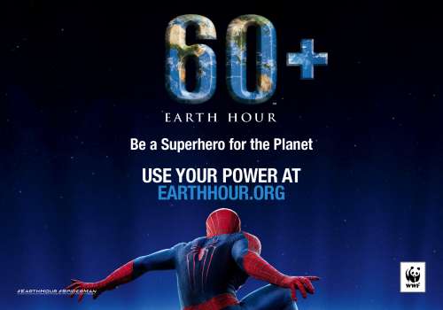 L'Uomo Ragno, testimonial dell'Earth Hour 2014