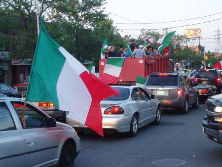 Festeggiamenti in Corso Italia in occasione dei Mondiali del 2006