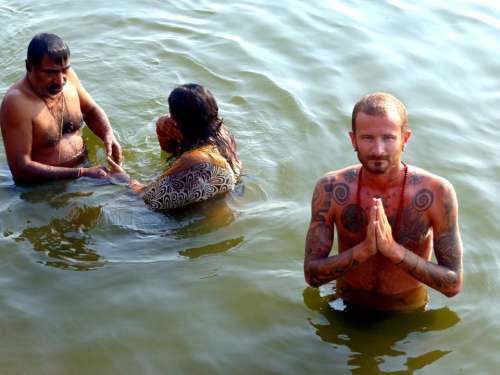 Il fiume Gange, presso Varanasi