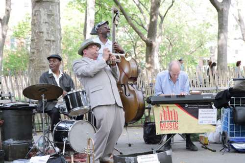 Musicisti a Washington Square Park