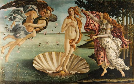 Nascita di Venere, Botticelli, Galleria degli Uffizi